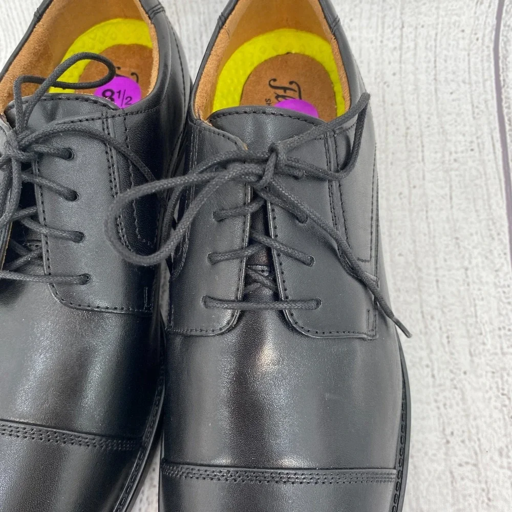 Florsheim Oxfords Mens 8.5 Black Leather Medfield Cap Toe Dress Shoes Career